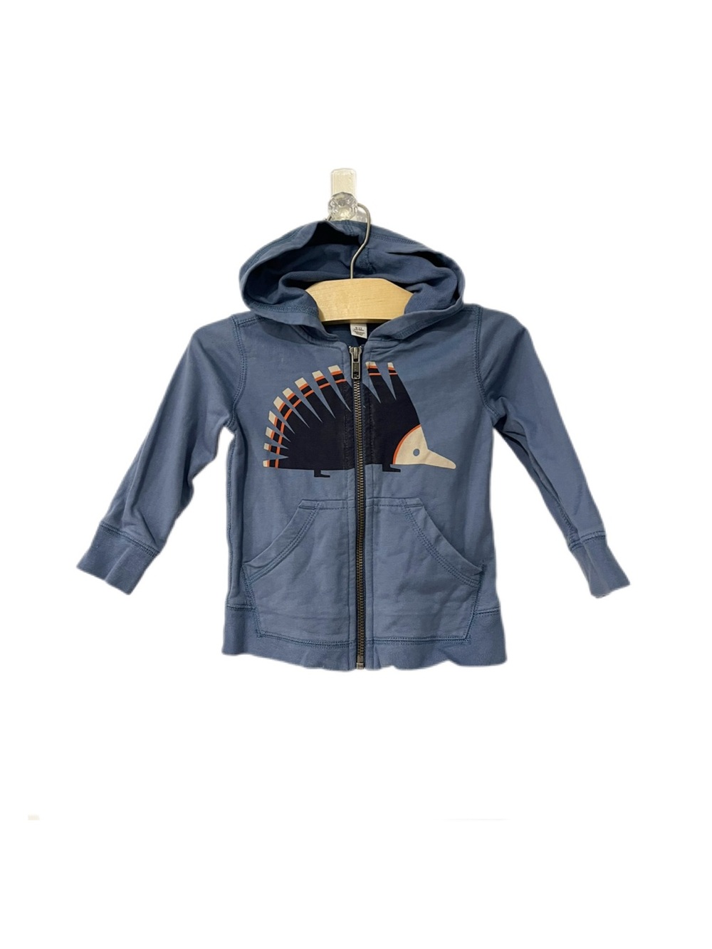 Tea Collection Kids 9-12m Blue Hedgehog Zip-Up Hoodie